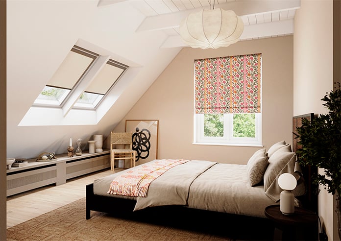 Petal & Block Latika Stripe, Sunset - Roman Blind - Image 6